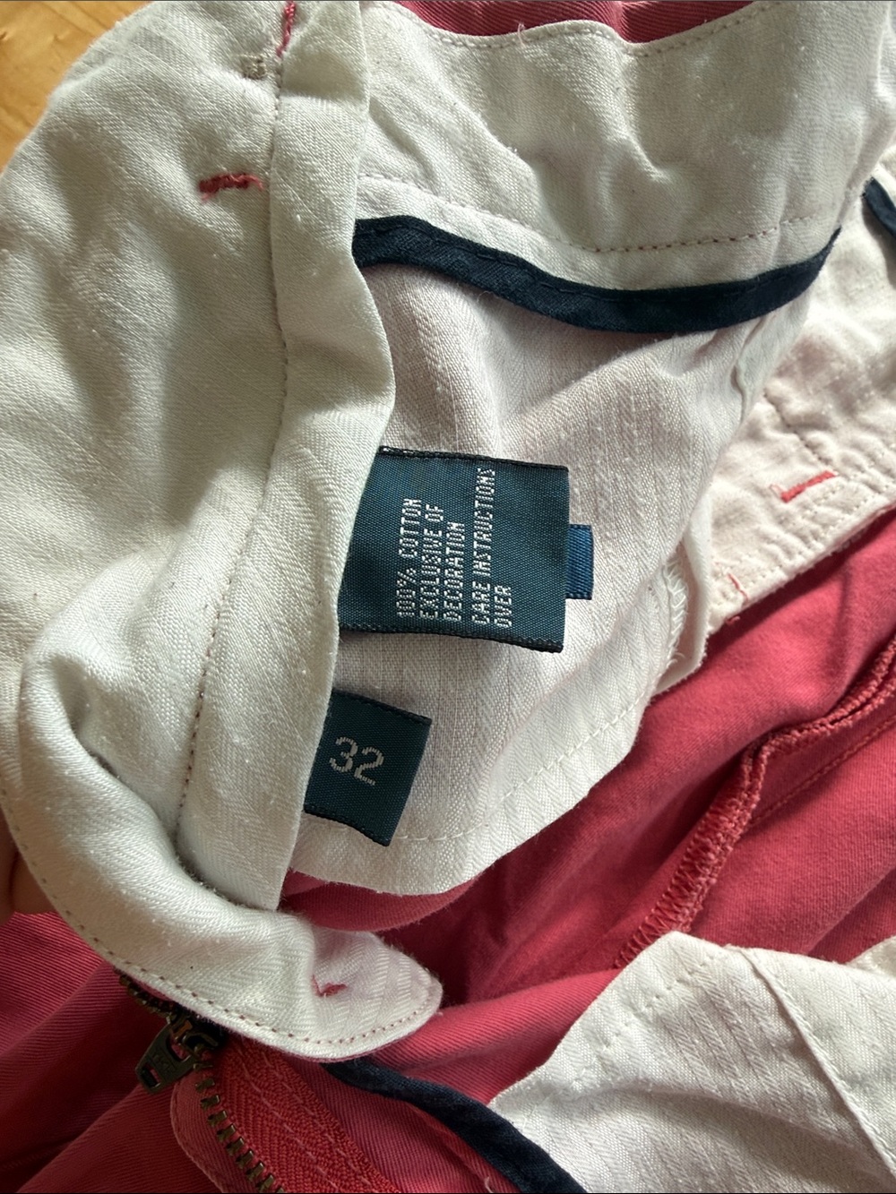 Polo by Ralph Lauren Coral Flat Front Cotton Shorts, 32” - Picture 5 of 5